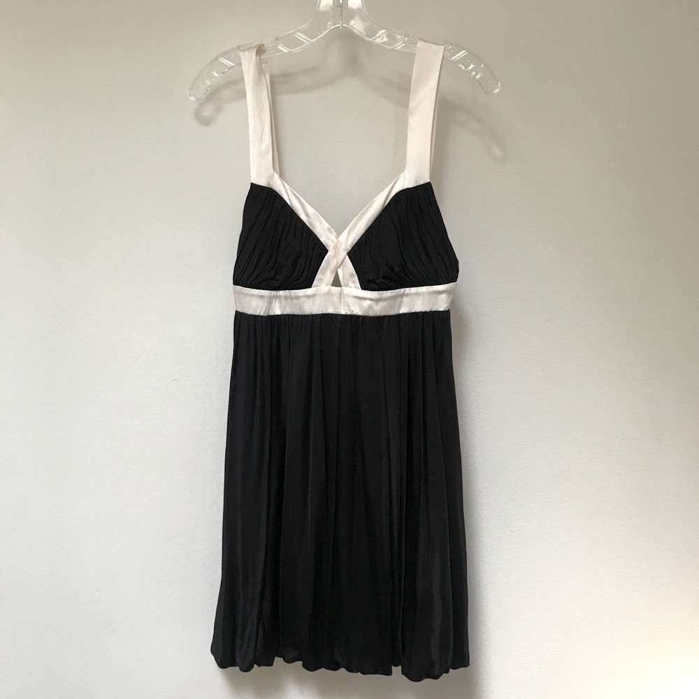 Black and White Arden B. Silk Cocktail Dress XS